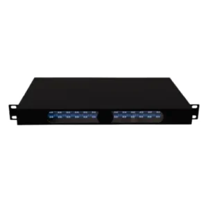 PowerFiber Distribuidor De Fibra Optica 24 Puertos C/Adaptador Lc/Pc C/ Pigtail Con Proteccion Frontal